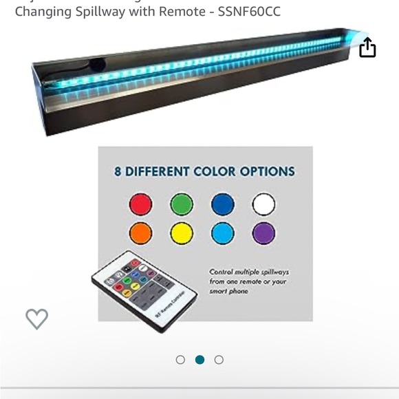 Anjon Color Changing Pond Spillway & Remote 36inch NEW IN BOX LED chewy - Picture 3 of 4